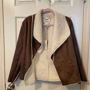 Dylan Reversible Faux Shearling Suede Sherpa Jacket